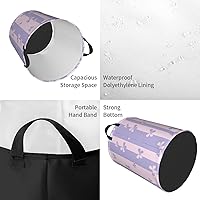 Vista 5 de Butterfly Laundry Hamper Large Collapsible Laundry Baskets with Handles Easy Carry Round Storage Basket Dirty Clothes Hamper Blanket Basket for