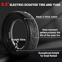 Vista 3 de AR-PRO (2 juegos) Neumático de scooter de 8.5" x 2 y tubos interiores, ruedas de repuesto neumáticas 50/75-6.1 con válvula recta, compatible