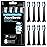 AquaSonic Genuine Proflex Replacement Brush Heads | ADA Accepted | for Whiter Teeth & Gum Care | Compatible with Many AquaSonic Toothbrush Handles (8 Pack Black)
