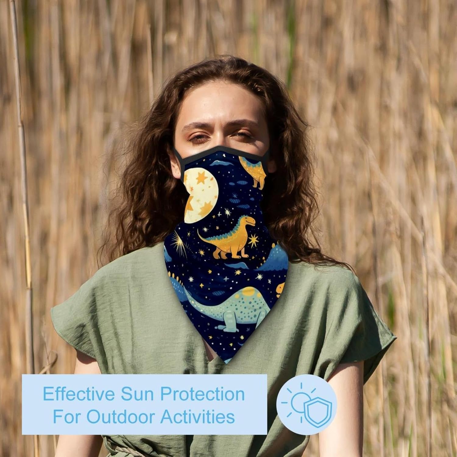 4 Pack Starry Animal Neck Gaiter, Cooling Breathable Face Mask UV Protection Scarf Hiking Bandana for Men/Women