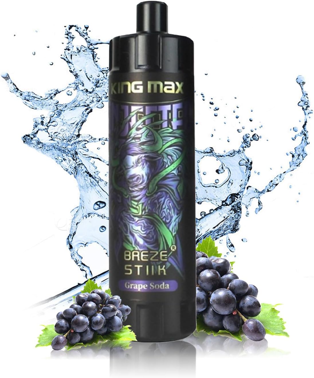 10,000 Times Electronic Cigarette, Disposable Stiik Max 10,000 Suction, Portable Shisha, Vape Smoke, Quitting Smoke, DTL, Vape Disposable, No Nicotine Grape Soda