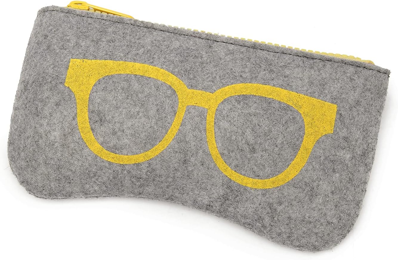 Soft Glasses Case Portable Eyeglasses Pouch Anti-Scratch Sunglasses Bag with Cleaning Cloth