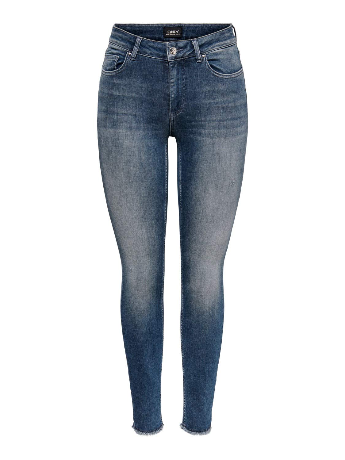 ONLY Women's ONLBLUSH Life MID SK ANK RW REA422 NOOS Pants, Special Blue Grey Denim, S/32