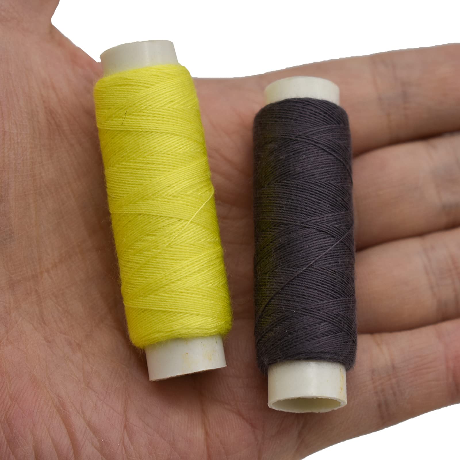 maydahui 39 verschiedene Farbe Polyester 402 Nähgarn Spulen (200 Meter je) + 30 Nähnadeln + 1 bandmasse + 2 needle-threaders (72 Stück)