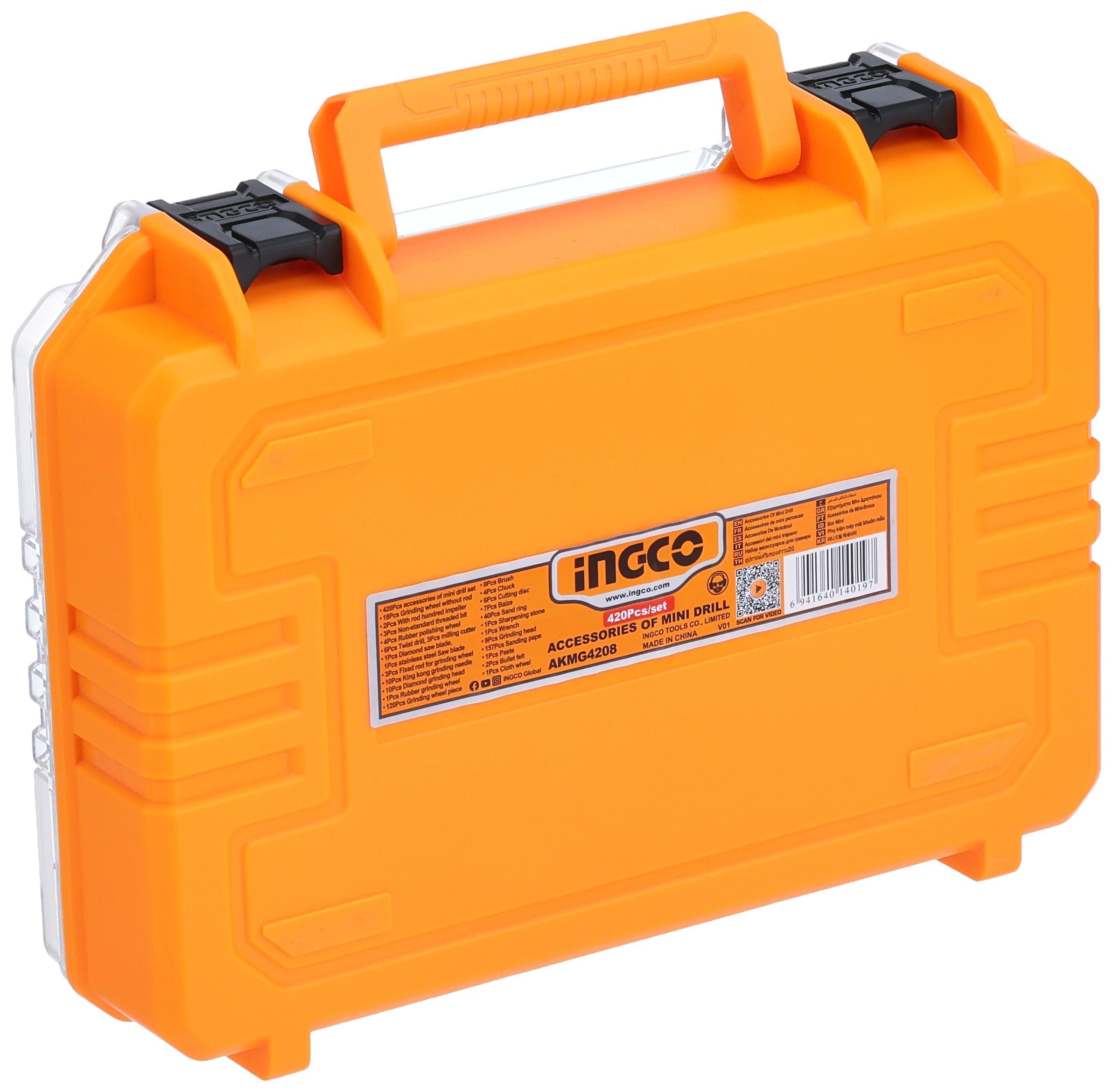 INGCO 420-teiliges Zubehör-Set für Mini-Bohrer AKMG4208