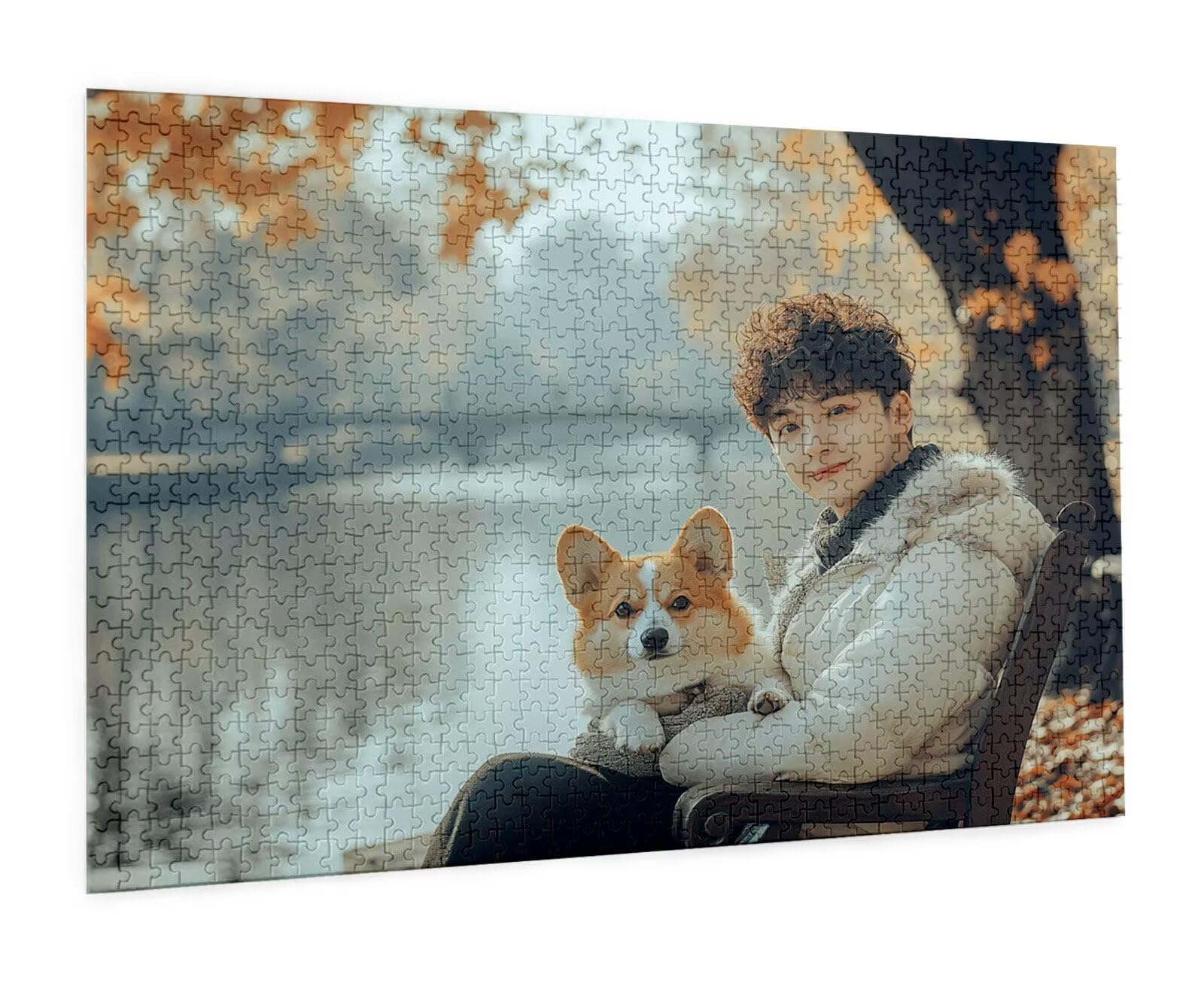 Puzzle Personalizado con Foto, Personalizada Rompecabezas Personalizado Diseña tu Logo Foto o Texto, Personalizado Navidad Halloween San Valentín Parejas Niños Familia Amigos C-52