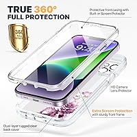 Vista 710 de Diaclara - Funda diseñada para iPhone 15 Plus de 6.7 pulgadas, transparente, cuerpo completo, con protector de pantalla, resistente de protección
