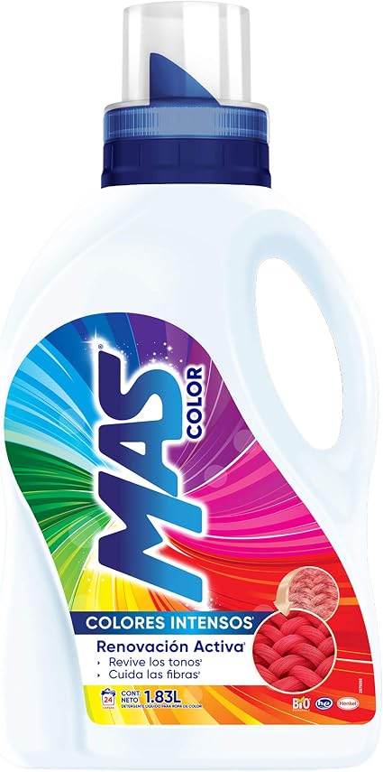 MAS Detergente Líquido para Ropa de Color, 1.83 l : Amazon.com.mx: Salud y  Cuidado Personal