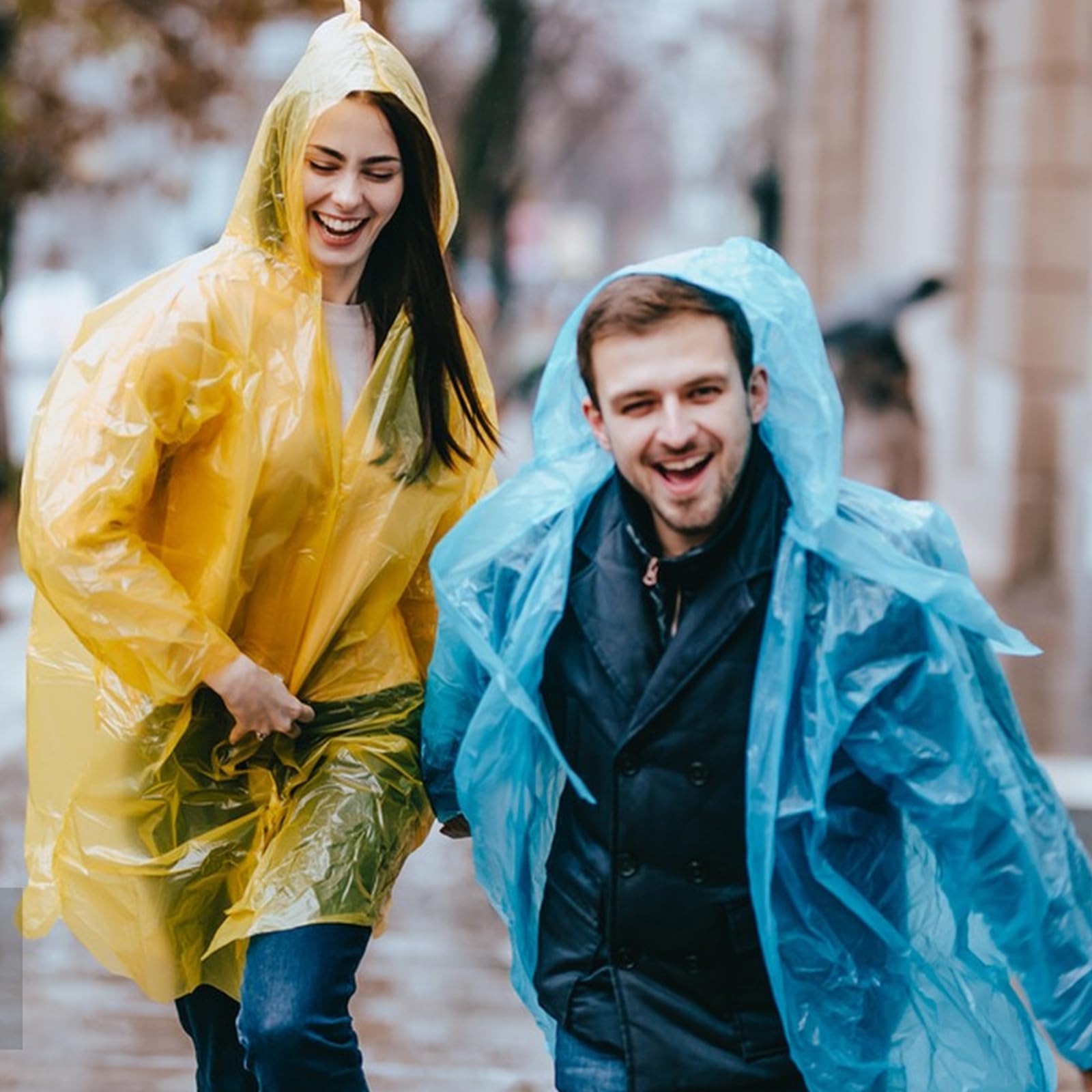 5 sztuk przezroczystych ponczo przeciwdeszczowych z piłką do przechowywania, ponczo przeciwdeszczowe, festiwalowe, karnawał, kolorowe, dla kobiet i mężczyzn, wodoszczelne