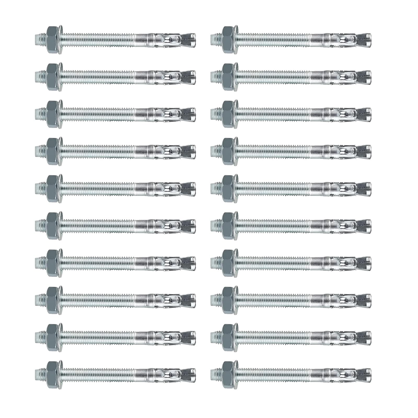 Buy LANZLCExpansion Bolts M10 x 110 mm, 20 x Galvanised Steel Wedge