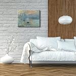 Wieco Art Impression Sunrise Moderne Giclee Canvas Imprimés de Claude Monet Peintures à l'huile célèbres Reproduction Seascape Artwork Sea Pictures sur Toile Wall Art Prêt pour les décorations à la maison