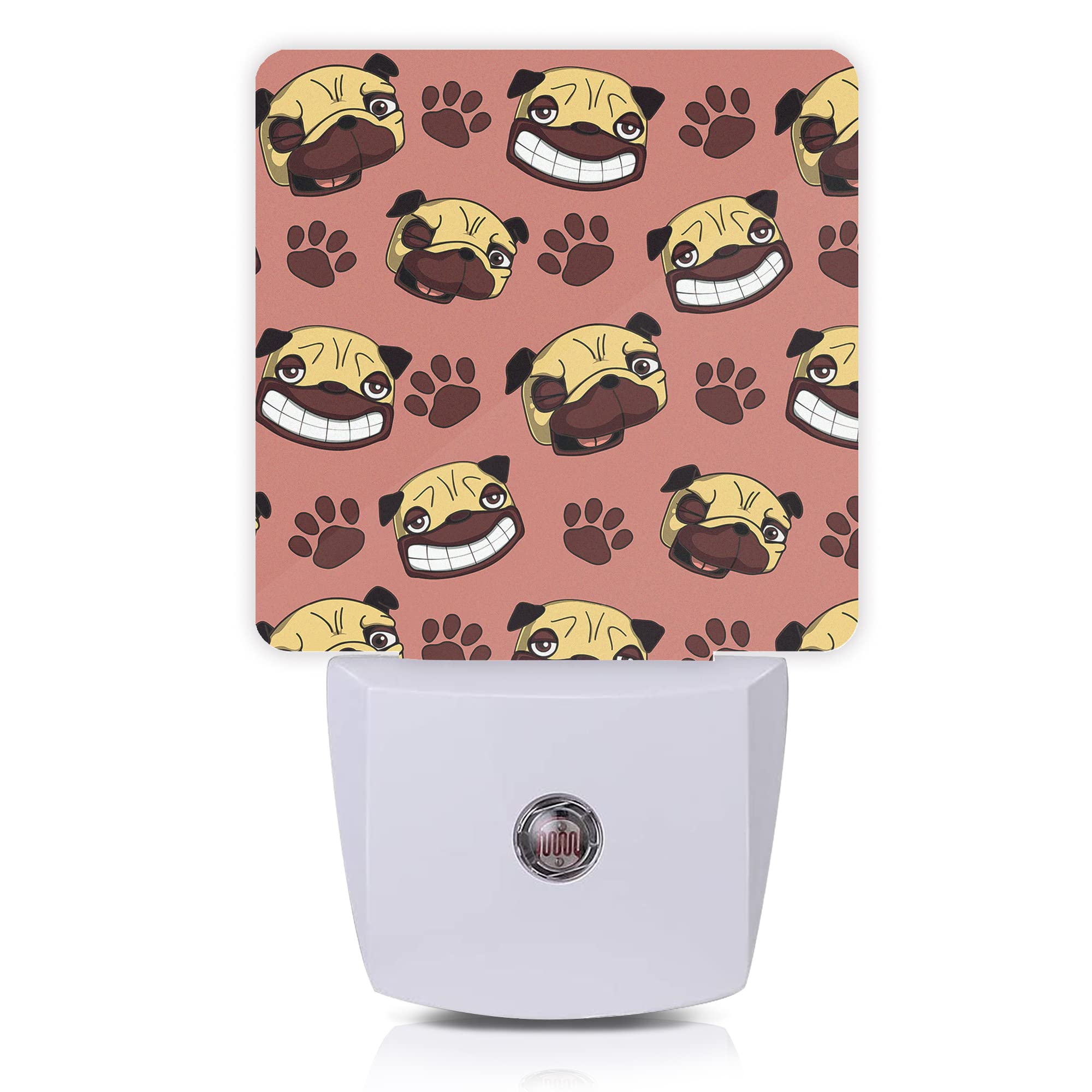 Dog Night Light,Cute Dog Paws Night Lights Plug into Wall with Dusk to Dawn Light Sensors 0.5W Dim Night-Lights for Bedroom