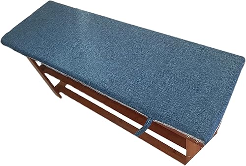 Cojín de banco de jardín suave de 1.6 in de grosor para silla de 2 y 3 plazas, antideslizante, lavable, para muebles de patio, cocina o banco de