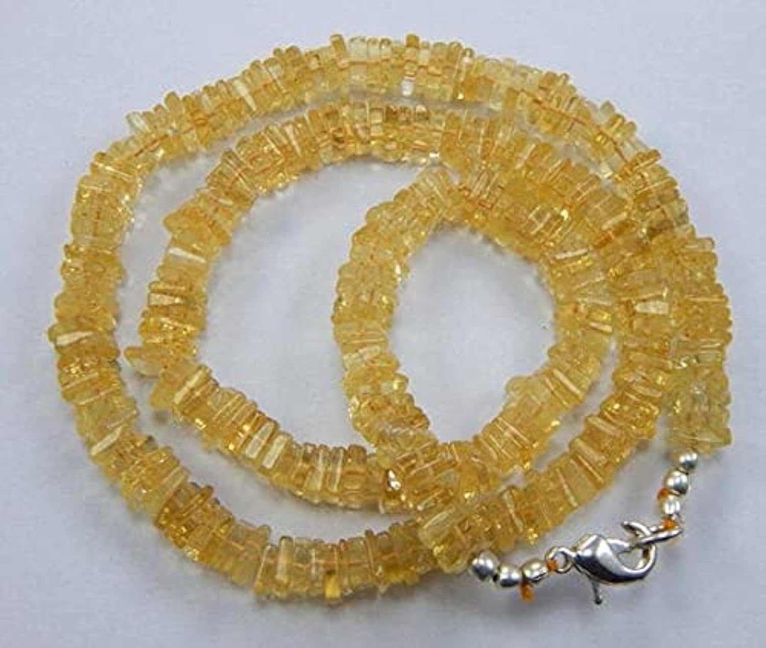 Citrine naturelle 5 mm perles Heishi de 44 cm pour création de bijoux uniques