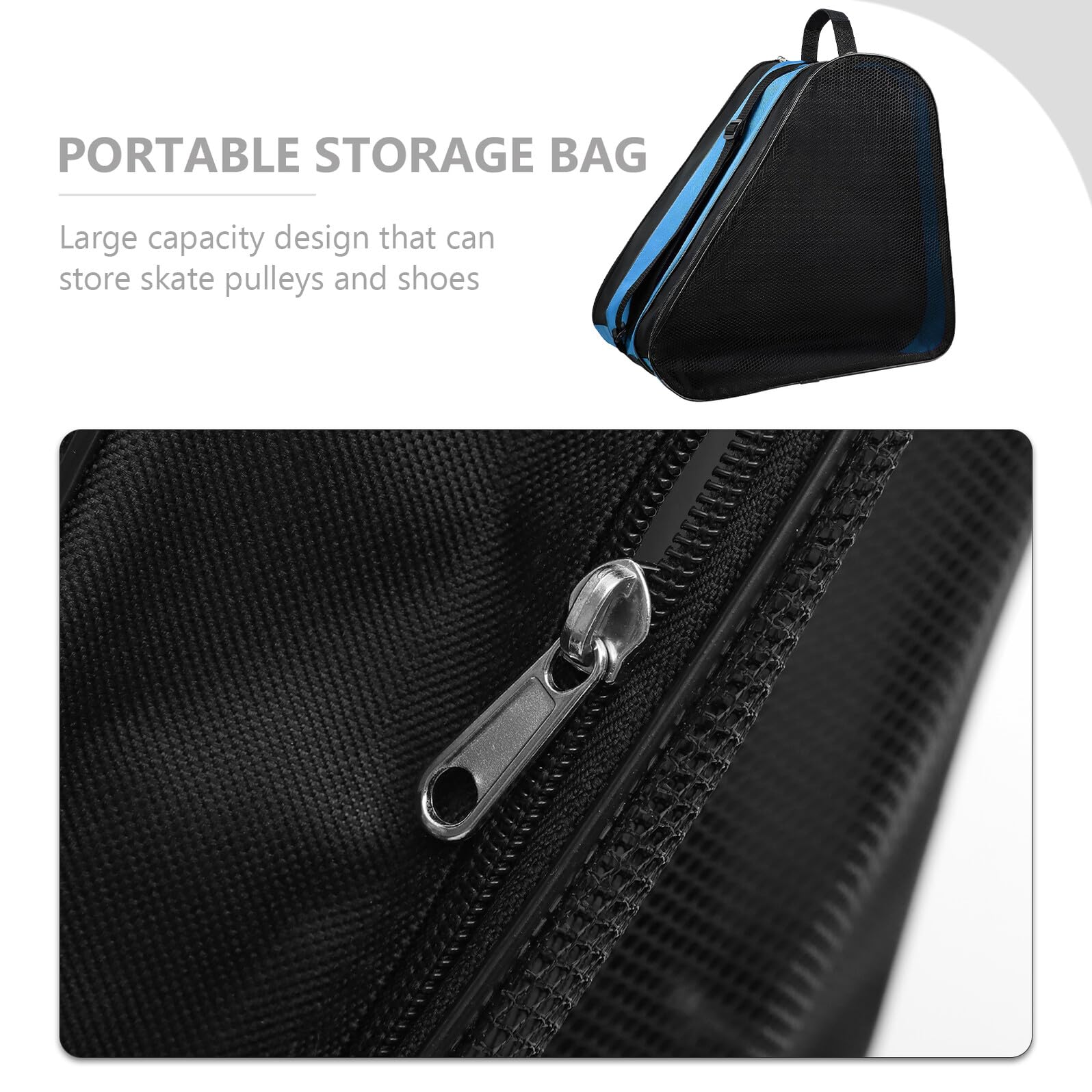 Cabilock Borsa Porta Pattini a Rotelle 2 Pezzi Tracolla Multistrato Resistente, Custodia Portatile per Pattini da Ghiaccio e Roller, Organizer Compatto per Trasporto Sport Outdoor