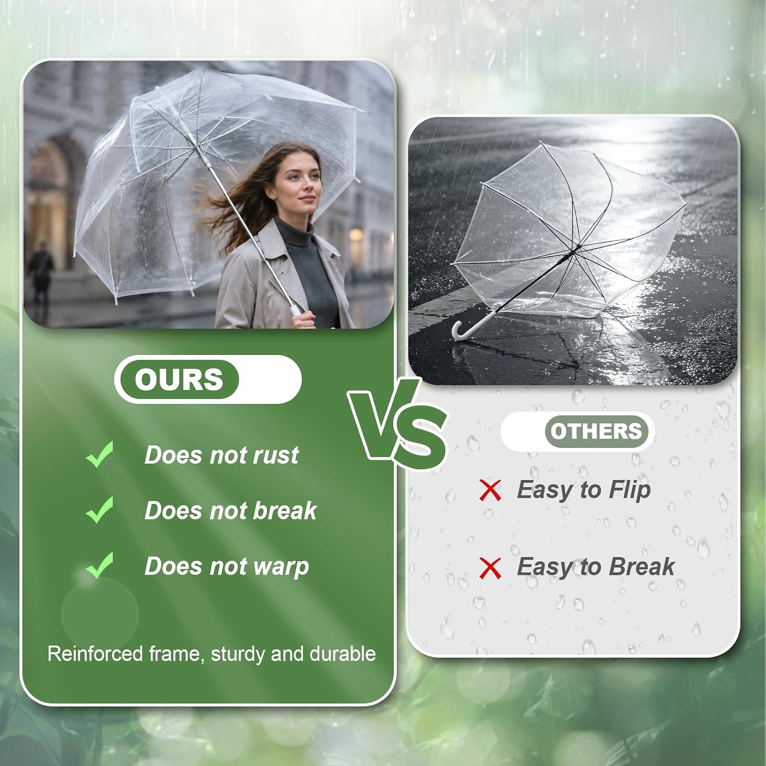 Wedding Clear Bubble Umbrellas, Transparent Dome Stick Umbrella