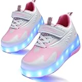 HHSTS Kids Shoes - New Upgraded with Wheels LED Light Color Shoes Shiny Roller Skates Skate Shoes Simple Kids Gifts Boys Girls The Best Gift for Party Birthday Christmas Day