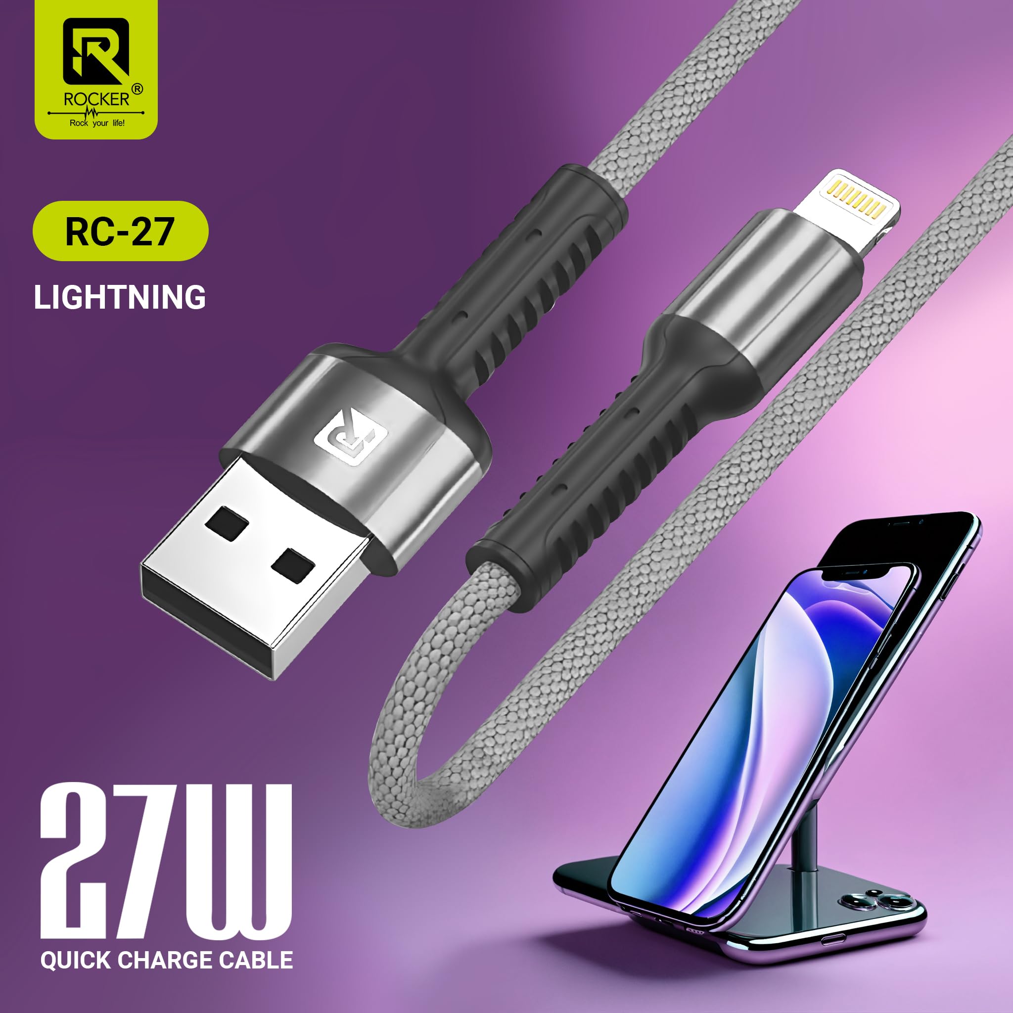 Rocker RC-27 67W Type-C, 27W Lightning & 3.4A Micro USB Fast