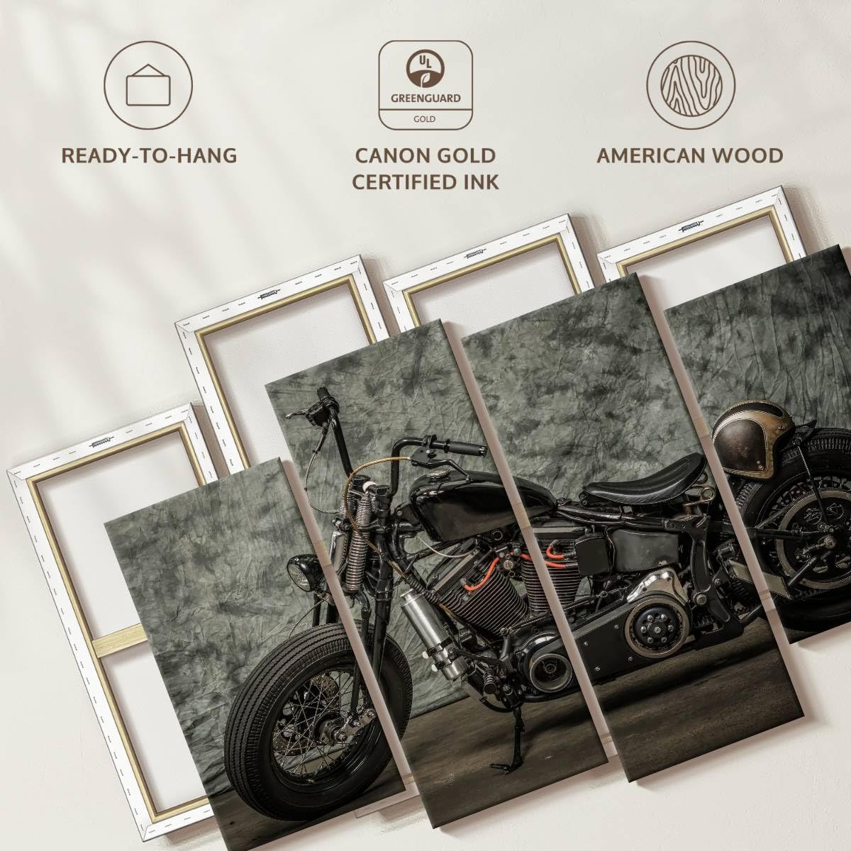 Amazon.com: ElephantStock Harley Davidson Chopper Wall Art