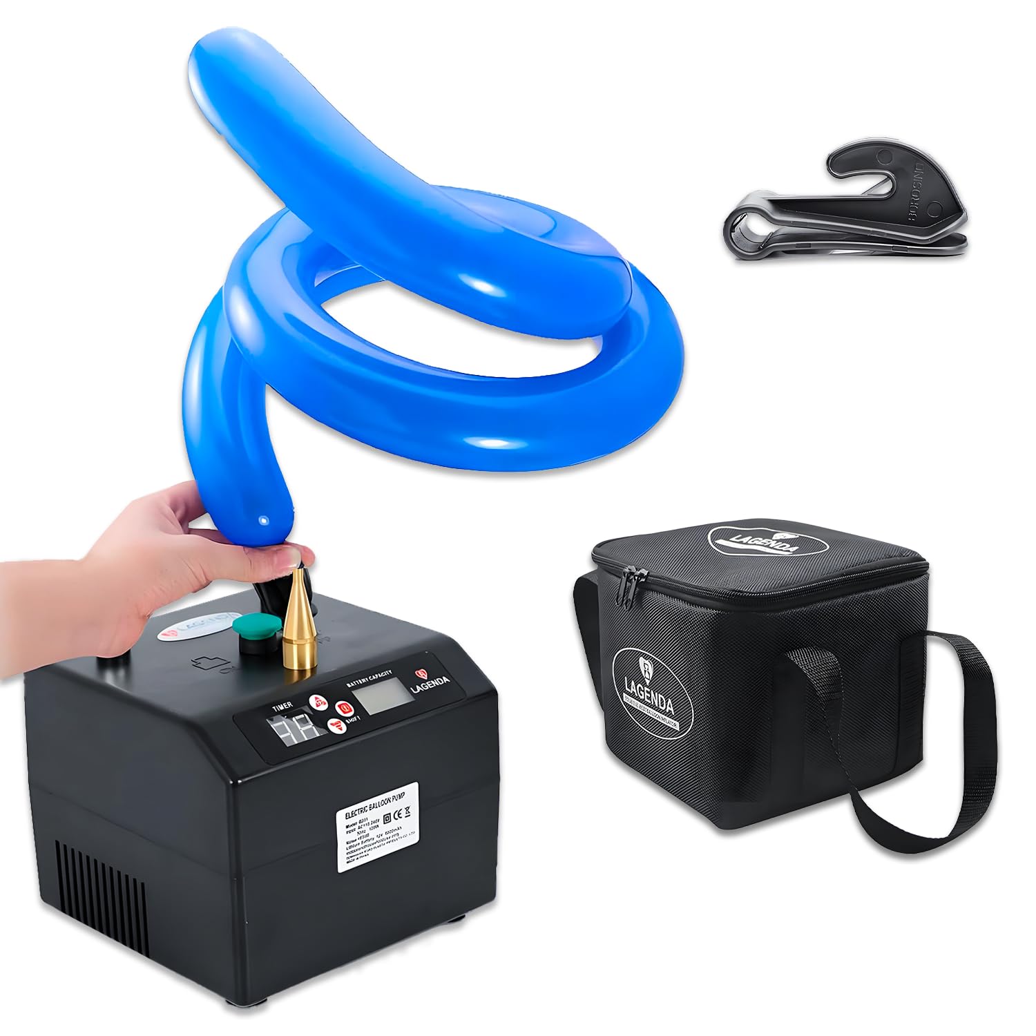 Gonfleur électrique portable ballon intérieur : appareil de gonflage à poignée pliable