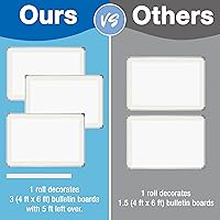 Vista 4 de Carson Dellosa Farmhouse 65 pies de bordes para tablón de anuncios de grano de madera blanca, 1 rollo de ribete rústico para pizarra enrollable