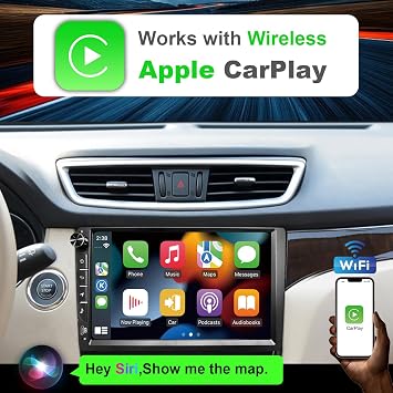 CUSP 9 Universal Android Car Stereo with Wireless CarPlay and Android Auto | HD IPS touchscreen, 2GB+32GB, Bluetooth, Wi-Fi, GPS navigation, USB connectivity, included rear camera
