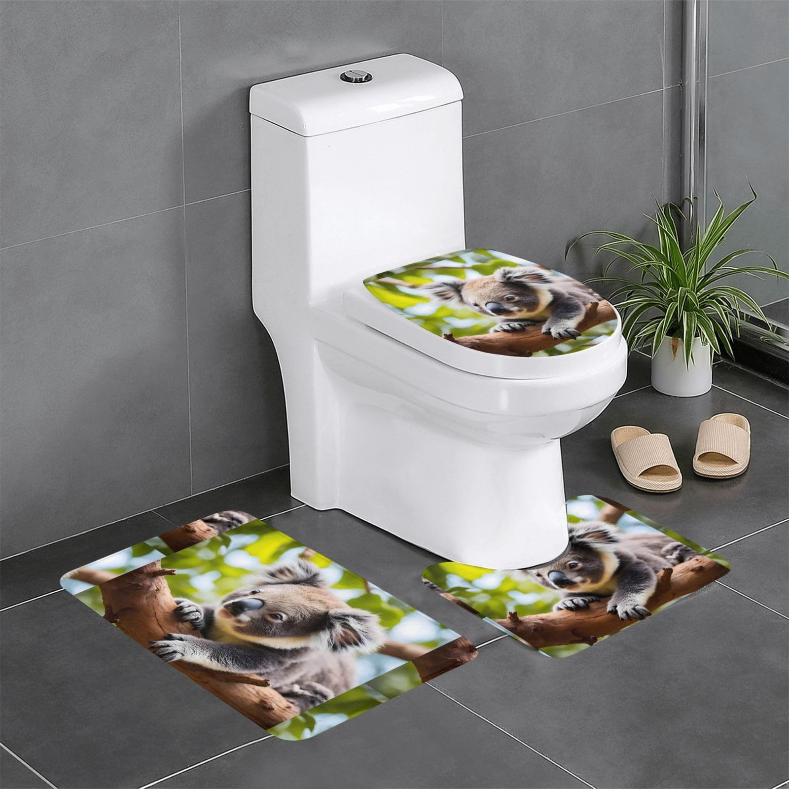 Tapis de salle de bain anti-dérapant lot de 3 pour éviter les glissades des enfants