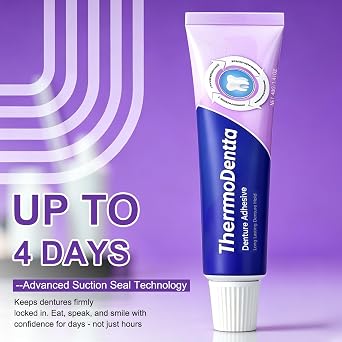 2Pcs Glow Denture Adhesive,Thermo Dental Denture Adhesive,Thermoplastic Denture Adhesive,Extra Strong and Durable Denture-Adhesives,Secure Hold for Loose False Teeth,Long Lasting Effect