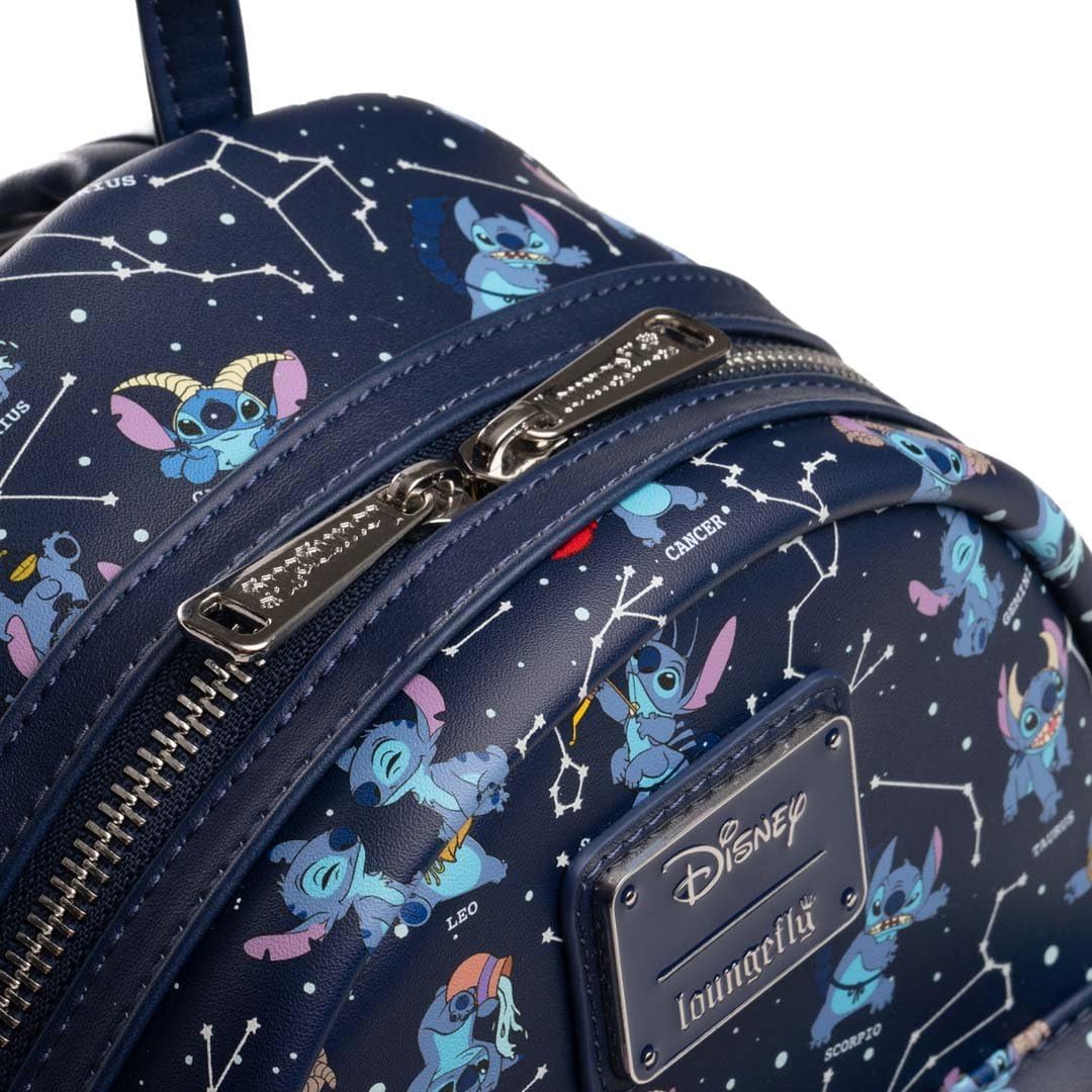 Loungefly Disney Lilo & Stitch Zodiac Glow In The Dark All-Over Print Womens Backpack