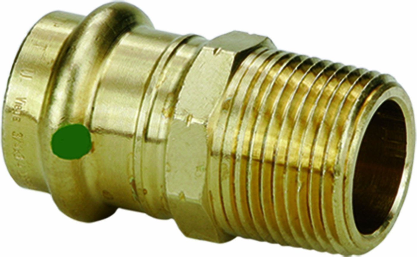 Viega 79210 Propress – cero plomo bronce adaptador con macho 1/2-inch por 3/8-inch P x macho TNP, Paquete de 10 unidades