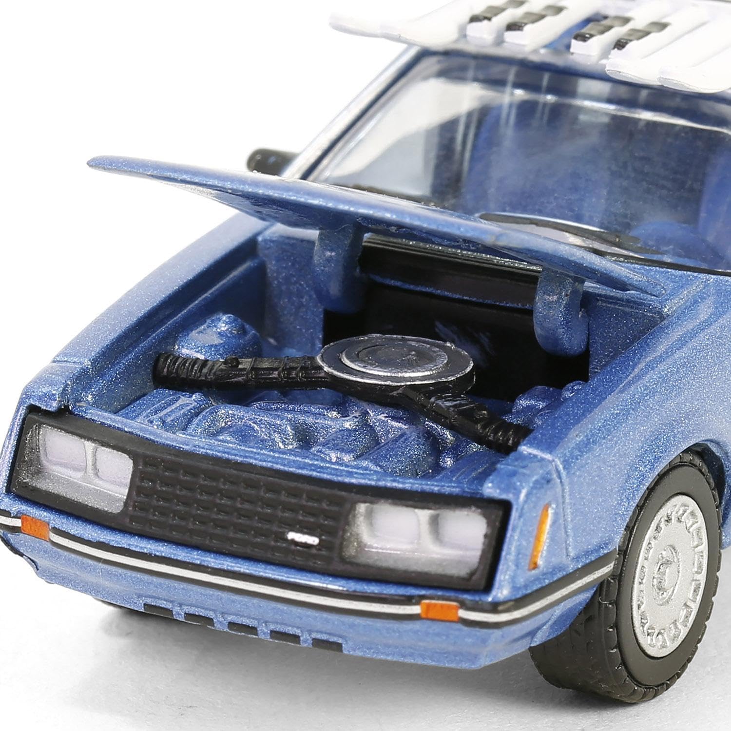 Greenlight 1/64 1981 Mustang GHIA Coupe with Ski Roof Rack Blue Hobby 30510