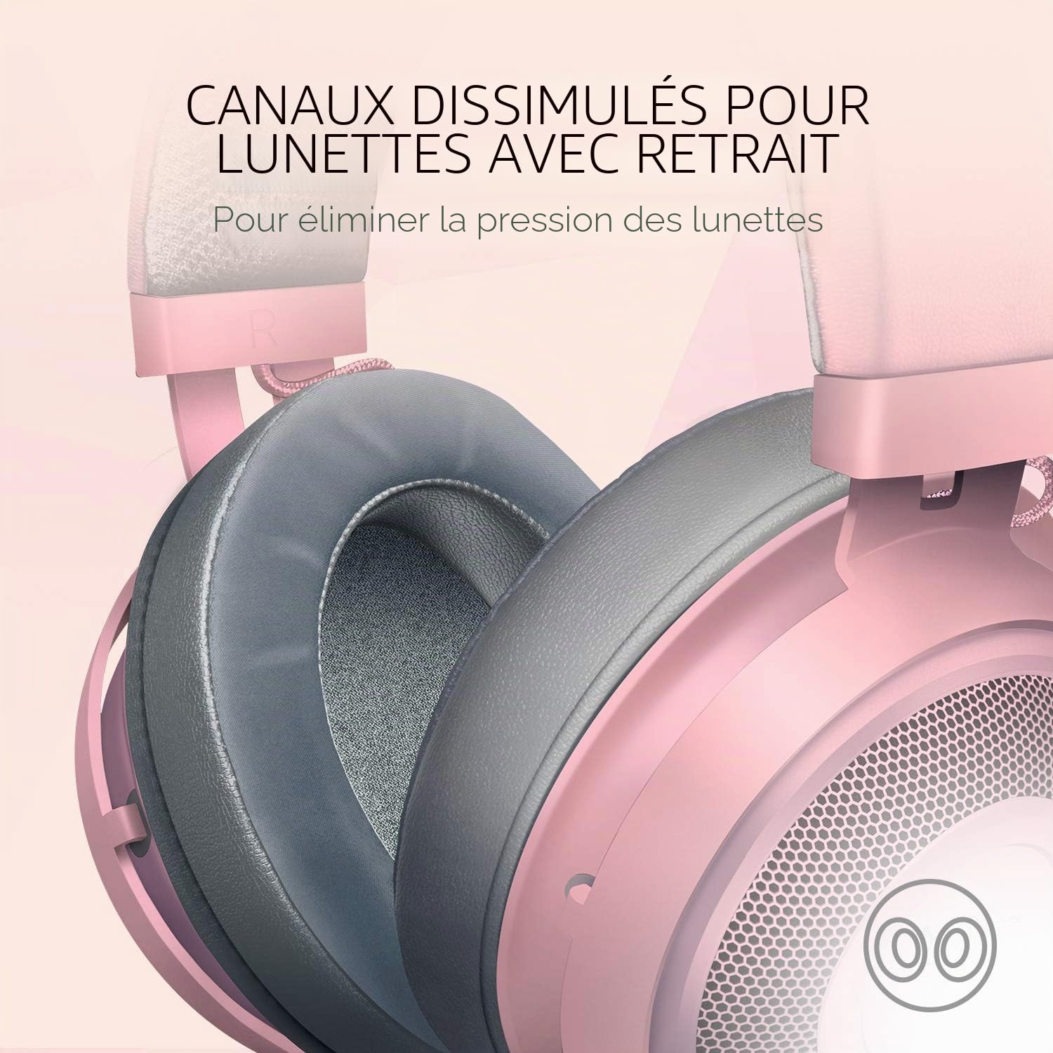 Razer Kraken - Casque Gaming Filaire Multiplateforme (Haut-parleurs de 50 mm, Microphone Rétractable Unidirectionnel, Câble de 3.5mm avec Commandes) Rose Quartz