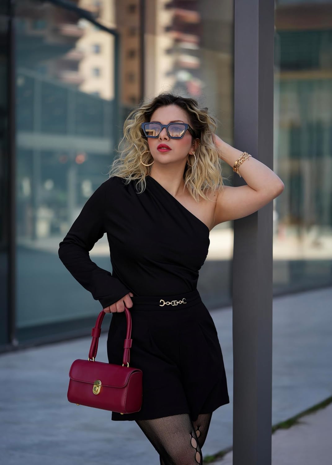 VISOONE Fashion 100% UV400 Protection Rectangle TR90 Y2K Sunglasses Accessories for Women Men RIVER - Image 3