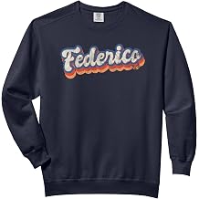 Federico Personalized Name Shirt Custom Lettering 70's Comfort Colors Adult Sweatshirt