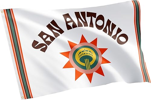 Desert Cactus Bandera de los San Antonio Spurs NBA 100% poliéster para interiores y exteriores, 3 x 5 pies, banderas del equipo de la Asociación