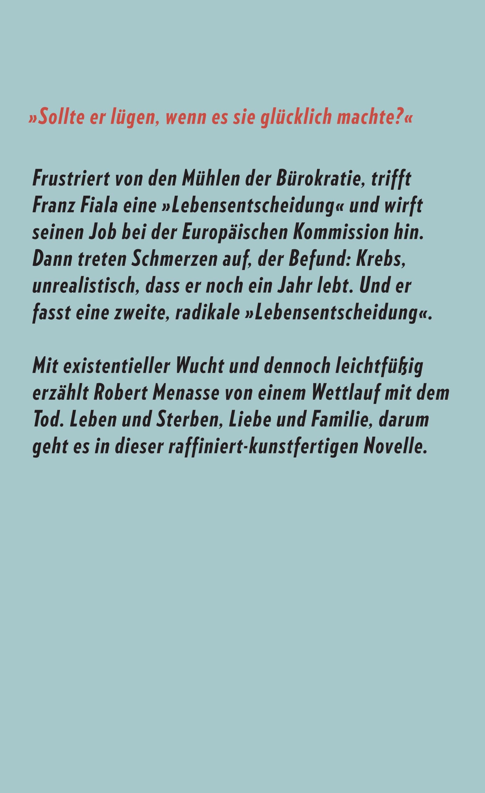 Die lebensentscheidung: novelle