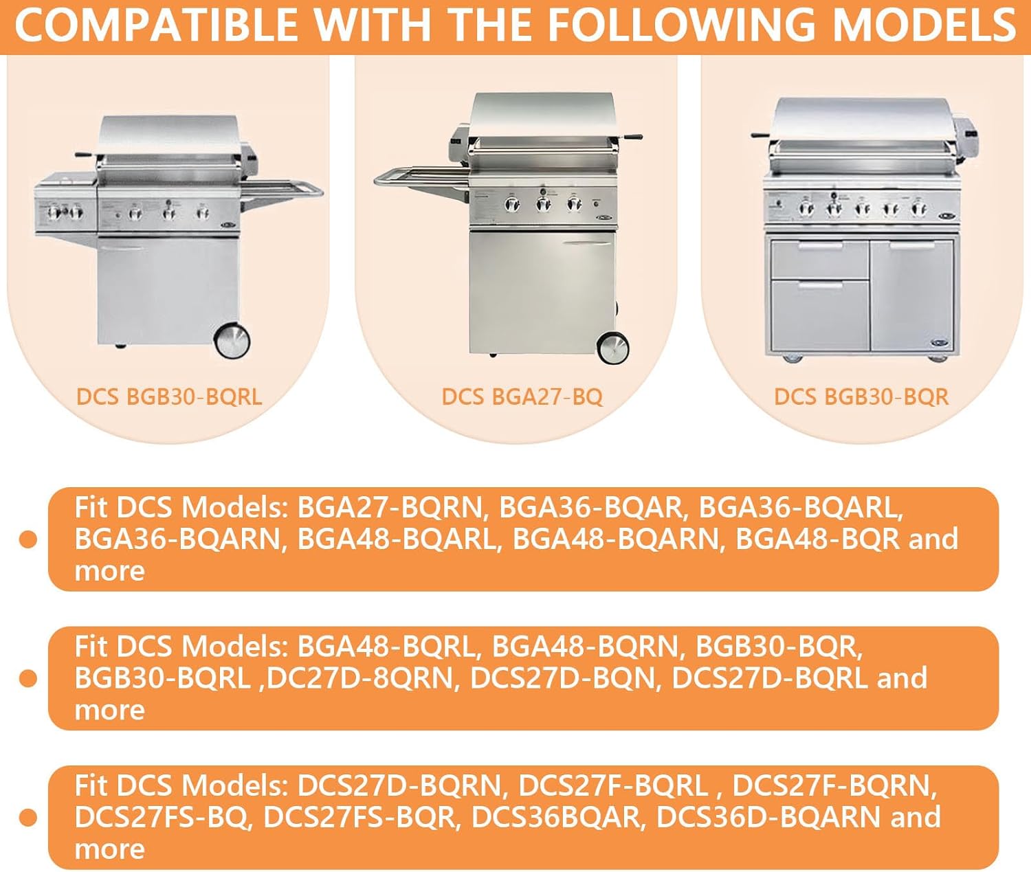 Radiant Tray with Ceramic Rod Replacement for DCS BBQ Grill Parts, Stainless Steel Heat Shield/Grill Heat Deflector for DCS 27DBQ, 36DBQ, 48DBQ, BGA27, BGA36, BGB36, BGB48, DCS48DS-BQRN, 2PCS