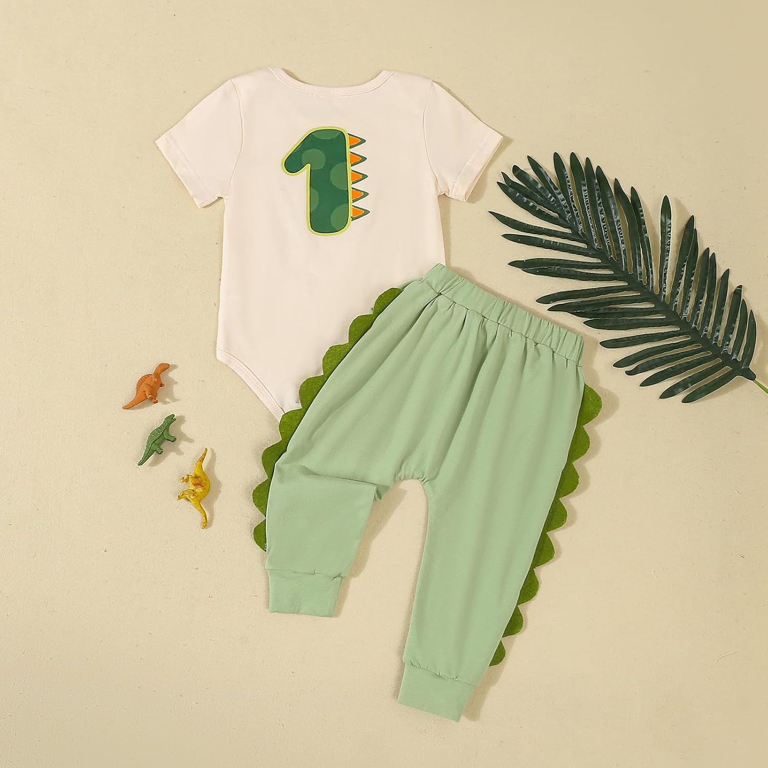 Baby Boy Birthday Outfit 1st-4th Dinosaur Theme Clothes T-Shirt Pant image 4