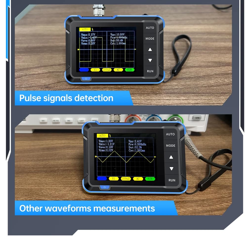 DollaTek DSO152 Mini oscilloscope numérique portable 2,5 MSa/s 200 KHz Bande passante analogique 800 VPP Prend en charge la mise à jour du firmware Sortie PWM
