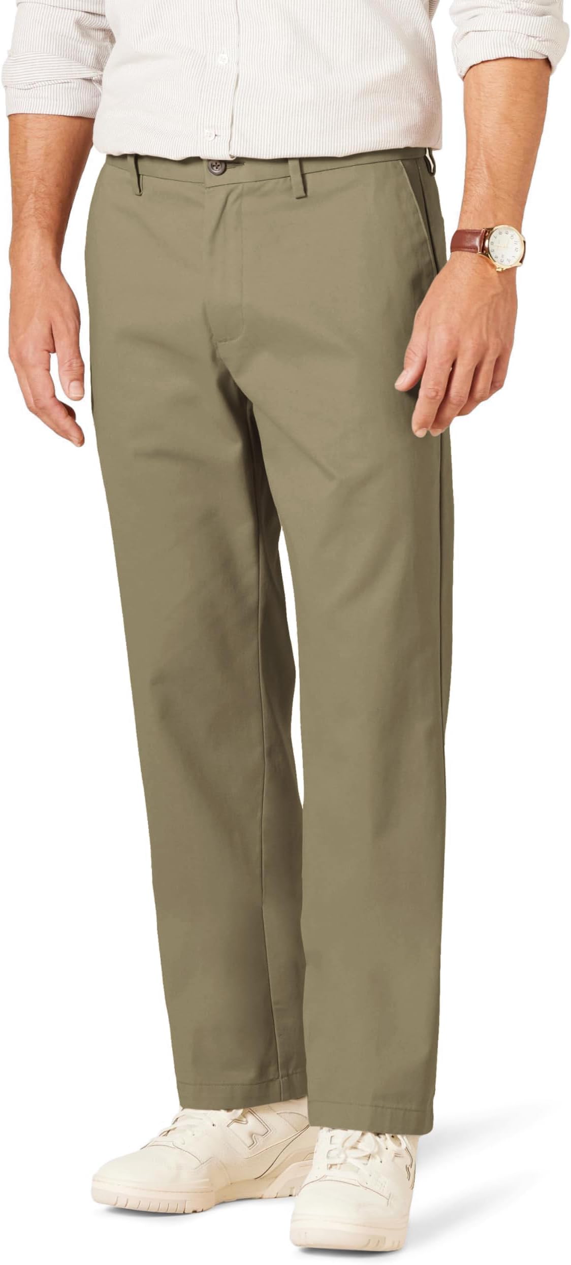 Men's Classic-Fit Wrinkle-Resistant Flat-Front Stretch Chino Pant