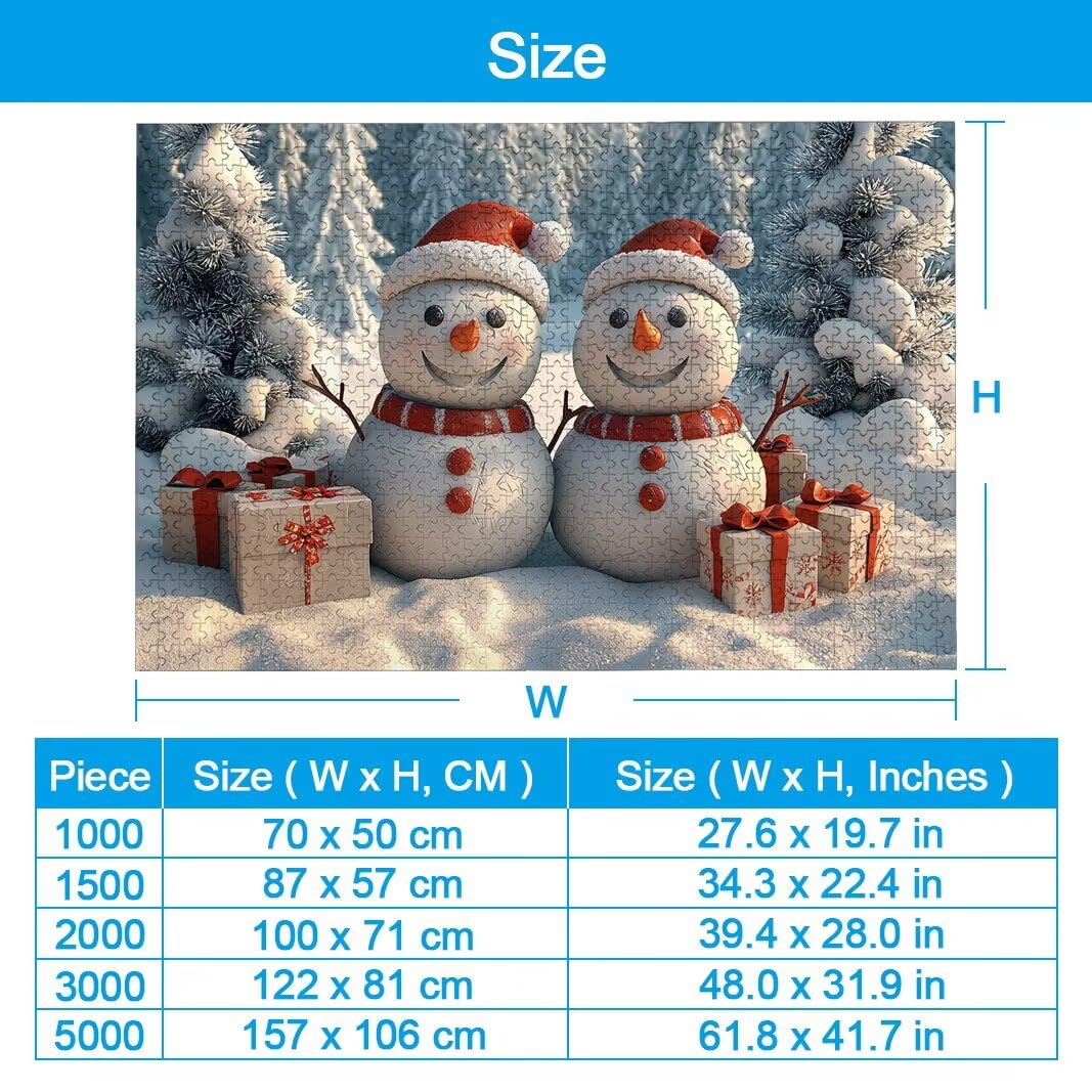Puzzle 1500 sztuk, drewniane puzzle świąteczne dla dorosłych, prezenty