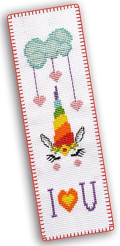 Vista 18 de Povitrulya Kits de Punto de Cruz Contado para Adultos o Niños "Cactus" - Divertido Kit de Marcapáginas de Bordado a Mano DIY