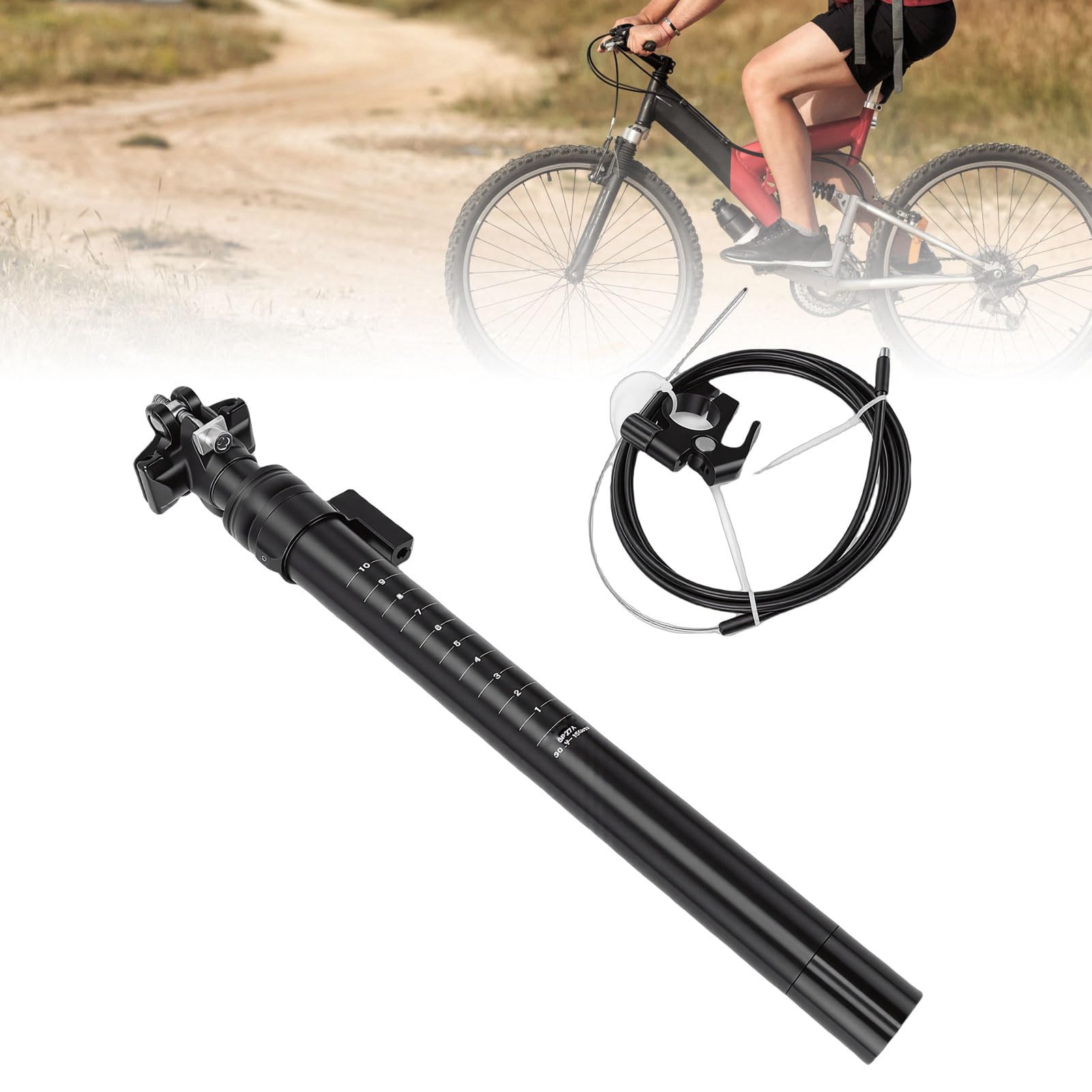 Sztyca Rowerowa, Sztyca Rowerowa ze Stopu Aluminium, Podróżna 150 Mm do Rowerów Szosowych, Górskich i Terenowych (30,9 mm)