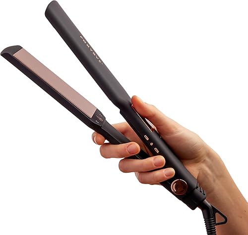 Miniatura 6 de FoxyBae Plancha de pelo de plancha plana  Sleek & Slay Plancha de cerámica de 1.75 pulgadas de ancho  Plancha de pelo profesional portátil de doble
