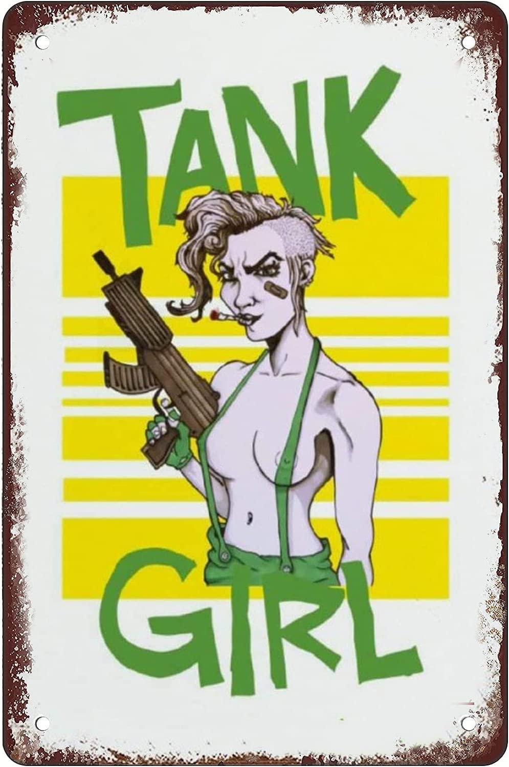Bioprocess Girls Tank Wall Decor Wall Decor Kitchen Decor Wall Decor Poster Metal Sign 8X12 Inches