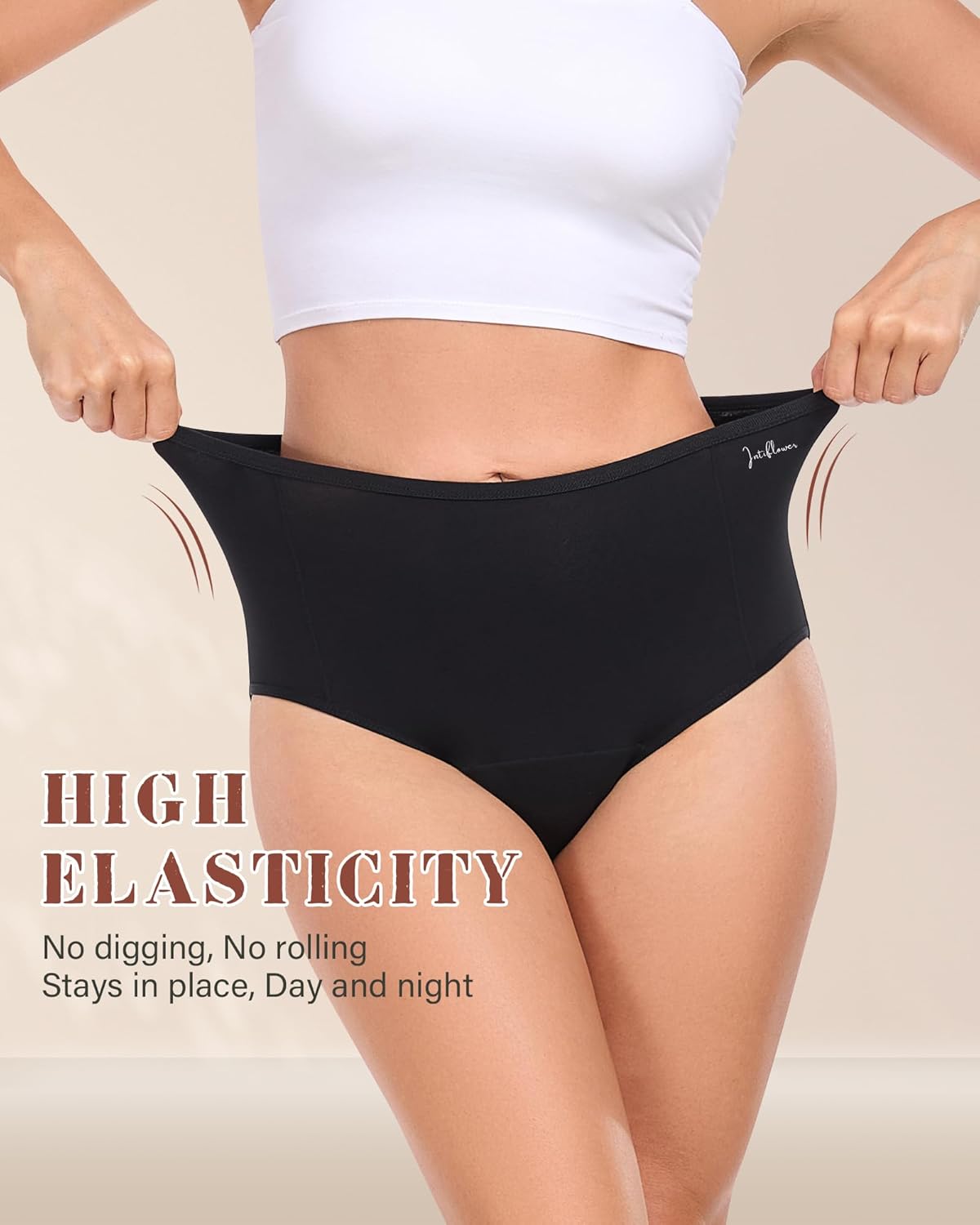 Incontinence Underwear for Women Cotton Leakproof Panties High Waist Washable Protective Briefs Plus Size - Image 5
