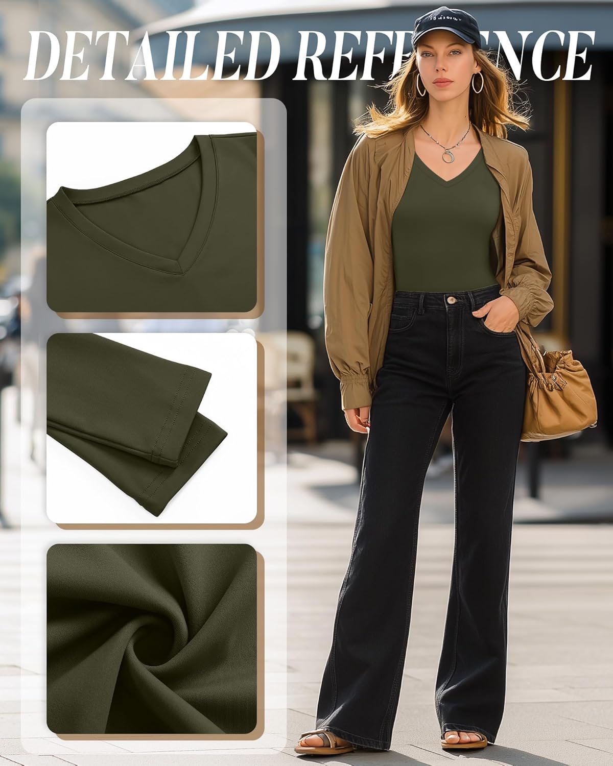 Neer 4 Pack Women's Workout Tops Long Sleeve Compression Shirt Athletic Tight V Neck T Shirt Gym Yoga Running Lightweight Tee - Image 5