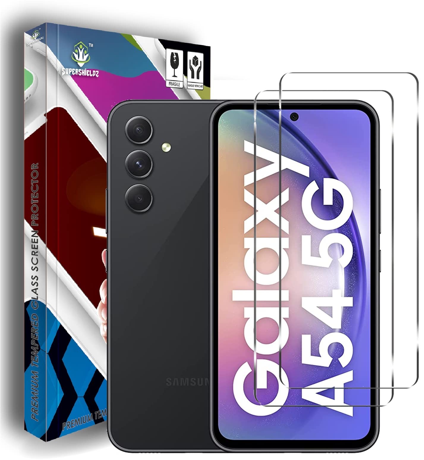 Supershieldz Tempered Glass for Samsung Galaxy A54 5G Guard, 9H Diamond Hard, Anti Scratch, Bubble Free, 4D Curve, Case Friendly Screen Protector For Samsung A54 - Pack of 2 (B0C46SP8BB) Amazon Price History, Amazon Price Tracker