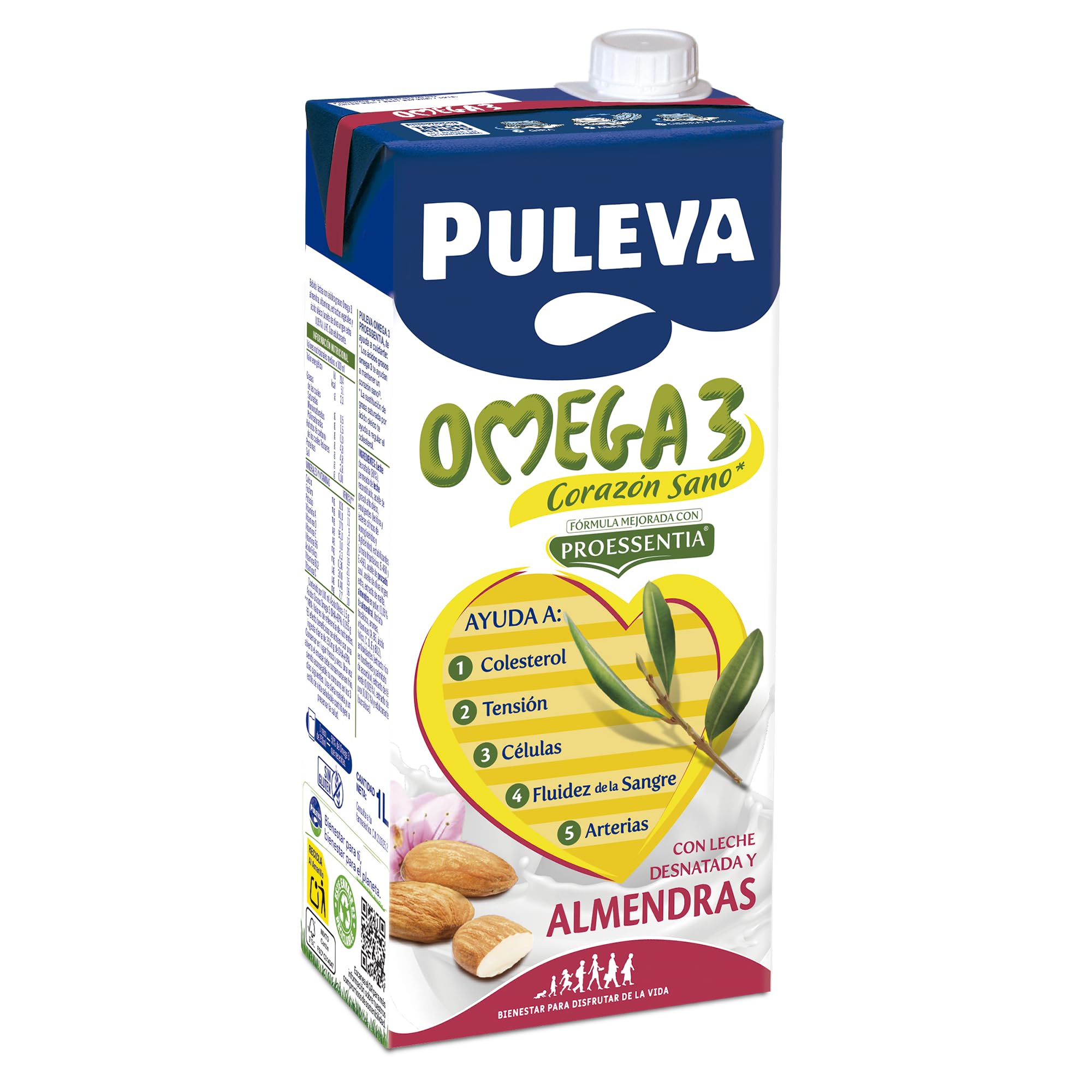 Puleva Omega 3 Proessentia® Almendras brik 1L Caja 6 litros