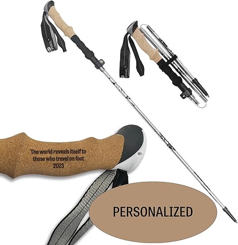 Miniatura 3 de Bastones de senderismo personalizados para hombres  Bastones de senderismo plegables ligeros  Bastones de senderismo plegables para mujer  Equipo de